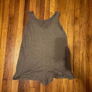 SHEIN Gray Scoop Neck Tank Romper